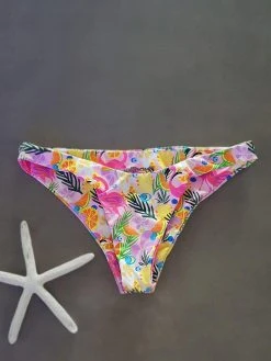 Dollboxx Betty Cheeky Bikini Bottom - Flamingo Dance