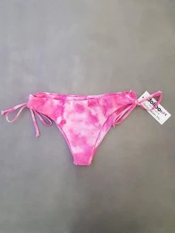 Dollboxx Bobby Classic Drawstring Bikini Bottom - Tie Dye Pink