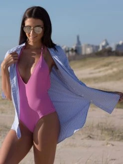 Dollboxx Bondi One Piece Swim Suit - Pink -Dollboxx Import Shop Bondi One Piece Swim Suit Pink Swimwear dollboxx 8 f8a005ec c98f 485a 86a6 f1003f59f30c