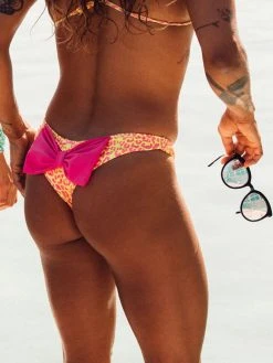 Dollboxx Booty Pop Bow Bikini Bottom - Savage Yellow/Pink -Dollboxx Import Shop Booty Pop Bow Bikini Bottom Savage YellowPink Swimwear dollboxx 4 9019a090 7d10 409a bcca afae38ce215e