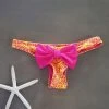 Dollboxx Booty Pop Bow Bikini Bottom - Savage Yellow/Pink