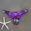 Dollboxx Booty Pop Bow Bikini Bottom - Tropicana/Purple