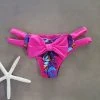 Dollboxx Cheeky Bow Brazilian Bikini Bottom - Tropicana/Pink