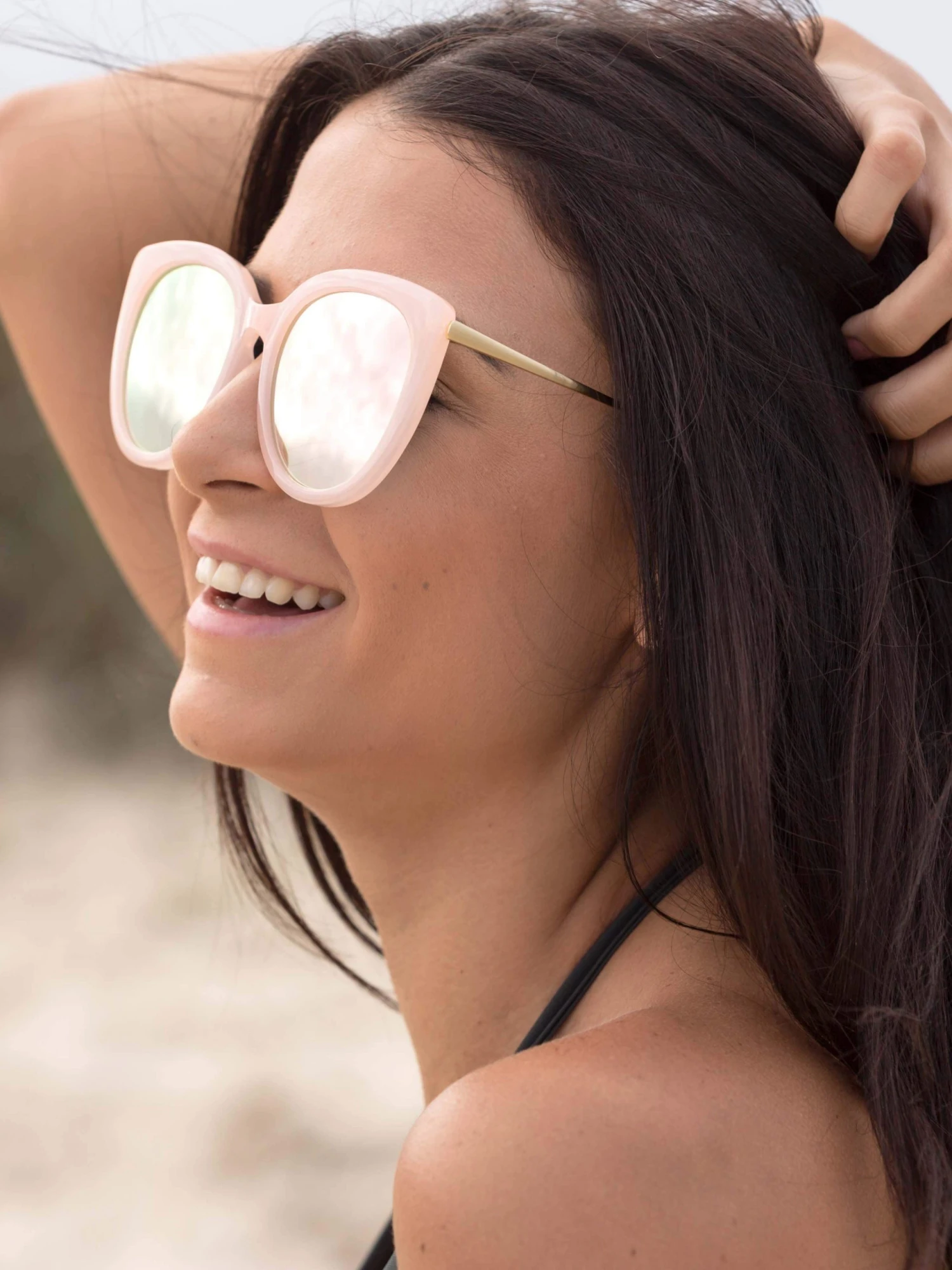 Dollboxx Madison - Pearly Pink Sunglasses 2 Dollboxx Madison - Pearly Pink Sunglasses - Image 2