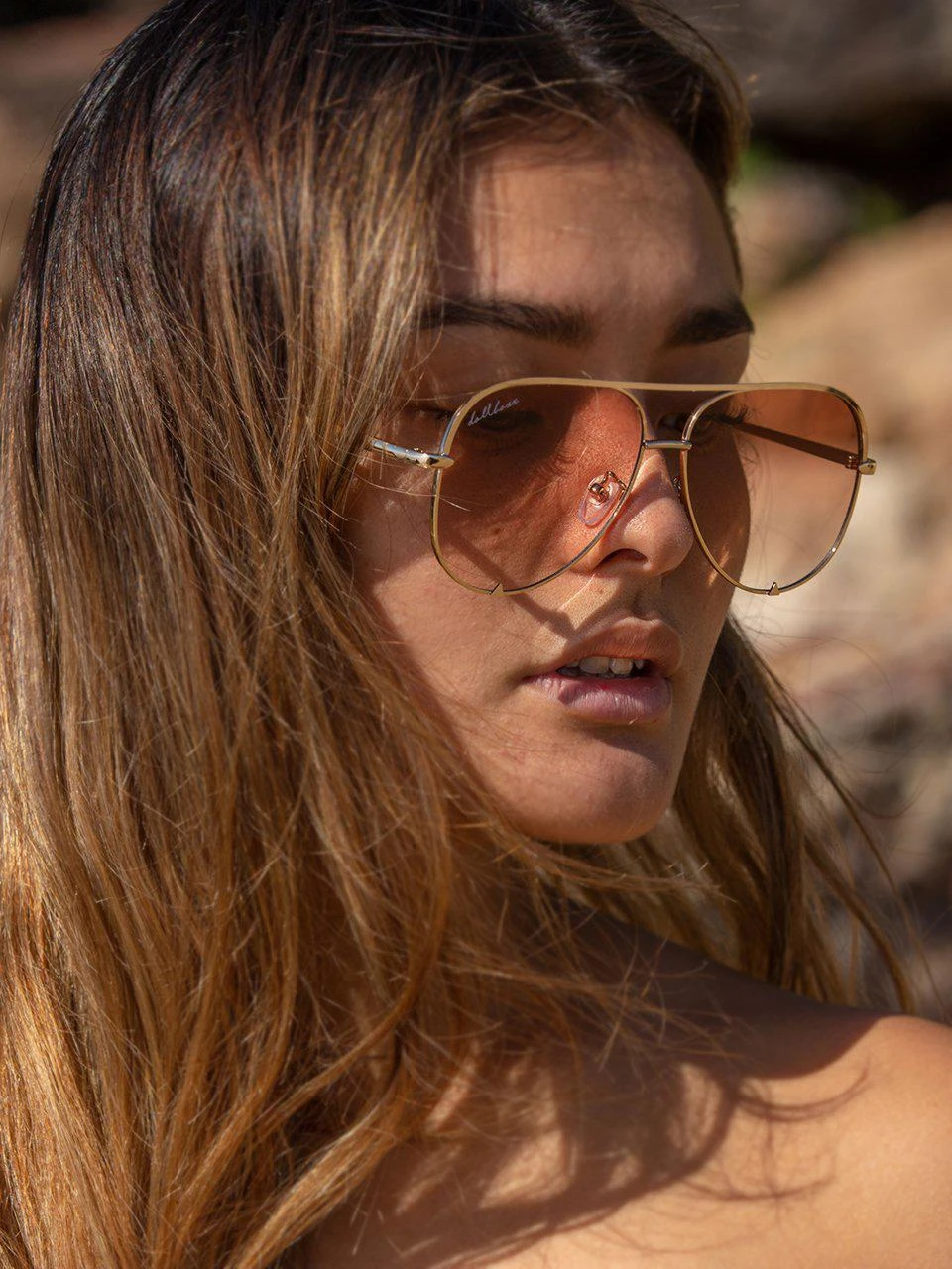 Dollboxx Oxygen Aviators - Tawny Gold Sunglasses 9 Dollboxx Oxygen Aviators - Tawny Gold Sunglasses - Image 9