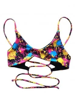 Dollboxx Reversible Adjustable Bralette Bikini Top - Paint Splash -Dollboxx Import Shop Reversible Adjustable Bralette Bikini Top Paint Splash Swimwear dollboxx 9 01bc6bc3 b87a 4b36 bc7c c05a13d68d23