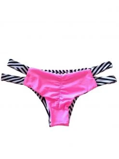 Dollboxx Reversible Cheeky Scrunch Bum Bikini Bottom - Monochrome / Pink -Dollboxx Import Shop Reversible Cheeky Scrunch Bum Bikini Bottom Monochrome Pink Swimwear dollboxx 3 113a21dc a34a 442c a19f c233b6725e78