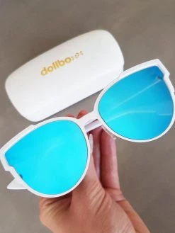 Dollboxx Slay White Luxe - Blue/Aqua Sunglasses -Dollboxx Import Shop Slay White Luxe BlueAqua Sunglasses Sunglasses dollboxx 5