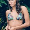 Dollboxx Slide Triangle Bikini Top - Reggae